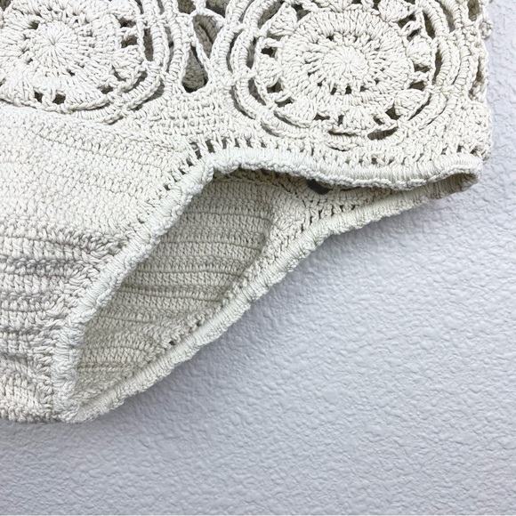 Andi Bagus Women's M/L Lotus Hi Pant Cream High-Waister Crochet Bikini Bottom - Picture 5 of 16